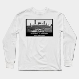 Hubert H Humphrey Metrodome- Blue Long Sleeve T-Shirt